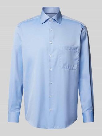 Eterna Comfort Fit Business-Hemd mit Brusttasche in Blau, Gr&ouml;&szlig;e 41