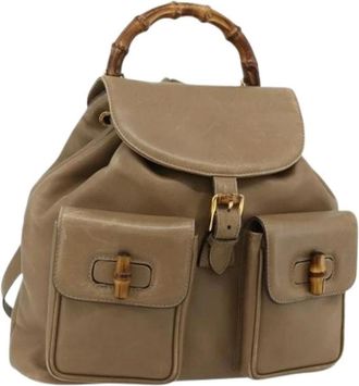 Gucci Pre-owned Backpacks, female, Beige, Size: ONE SIZE Pre-owned Vintage Backpack
