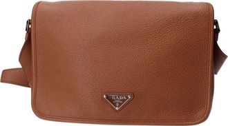 Prada Camel Leather Shoulder Bag (Pre-Owned)