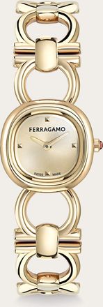 Ferragamo Donna Orologio Double Gancini Mini Giallo