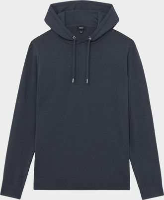 Reiss Mens Merino Wool Drawstring Hoodie