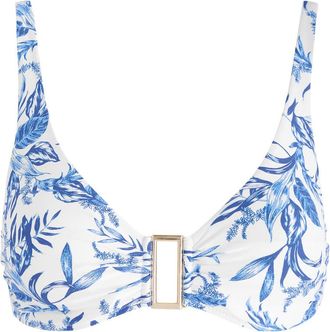 Melissa Odabash Bel Air Printed Underwired Bikini top - Blue - 48 (UK16 / XL)