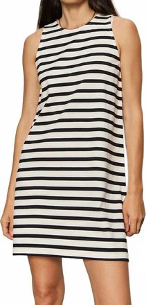 Sanctuary On The Yacht Shift Dress In Chalk & Black Stripe