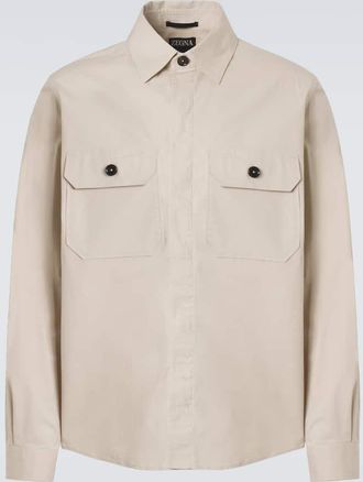Ermenegildo Zegna Sobrecamisa en mezcla de algod&oacute;n