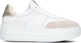 Fred De La Bretoniere Witte lage sneakers voor dames - Dames - Sneakers - Wit - 36 EU - Leer - Schoenen
