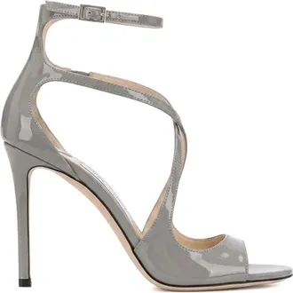 Jimmy Choo London Schoenen, Dames, Grijs, 36 EU, Leer, Azia 95 Sandal