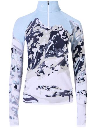 Perfect Moment Landscape-jacquard base layer - women - Elastane/Nylon - S - White