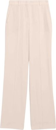 Max Mara Quasar Rechte Pijp Broek - Dames - Wijde Broeken - Roze - M - Wol - Broeken