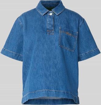 Lacoste Regular Fit Jeansbluse aus reiner Baumwolle in Jeansblau, Gr&ouml;&szlig;e 34