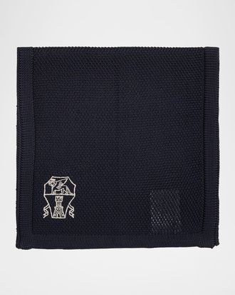 Brunello Cucinelli Mens High Summer Capsule Knit Pocket Square