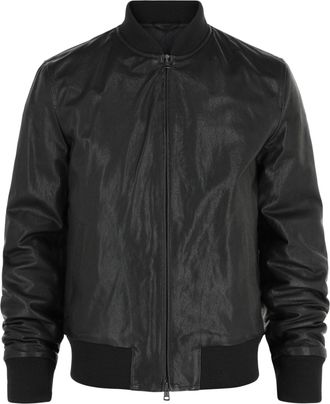 Slowear Montedoro Leather Bomber Jacket