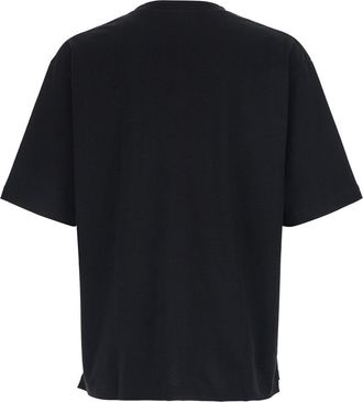 Dsquared2 Mens T-Shirt With Maxi Logo Black Cotton T-Shirts And Polos