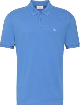 Calvin Klein Jeans Poloshirt CALVIN KLEIN JEANS SS CASUAL PIQUE CLASSIC POLO, Herren, Gr. XL, french blau, Jersey, Obermaterial: 100% Baumwolle, klassisch normal, Rundha