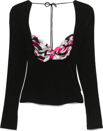 Marine Serre Scarf-Detailing Blouse - Womens - Silk