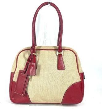 Prada Pre-owned Canvas prada-bags - Dames - Vintage Schoudertas - Beige - ONE Size - Vintage