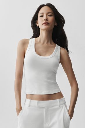 Alo | Timeless Tank Top in White, Size: Medium