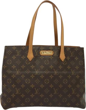 Louis Vuitton Wilshire Brown Canvas Handbag (Pre-Owned)