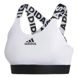 adidas (WMNS) adidas Dont Rest Branded Bra White Black Asia Sizing FJ6085