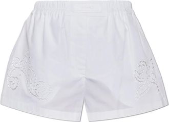 Versace Katoenen shorts - Dames - Bermuda - Wit - S - Katoen - Korte Broeken