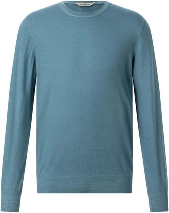 Gran Sasso Rondgebreide trui - Heren - Cashmere truien - Blauw - XL - Kasjmier - Truien & Vesten