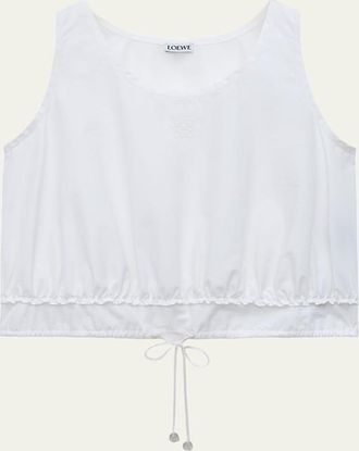 Loewe x Paulas Ibiza Cropped Drawstring Top