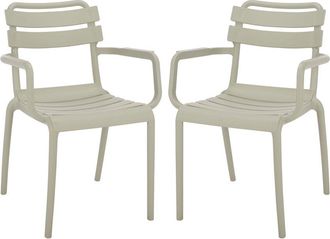Safavieh Outdoor Set Of 2 Sarah Dining Armchairs