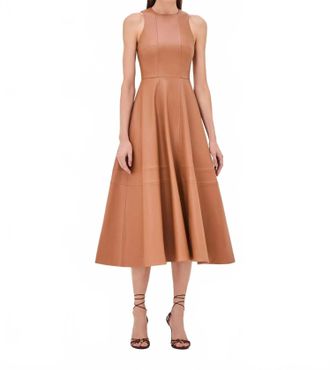 Alexis England Midi Dress In Saddle