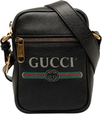 Gucci Pre-owned Cross Body Bags, female, Black, Size: ONE SIZE Pre-owned Vintage Crossbody Bag