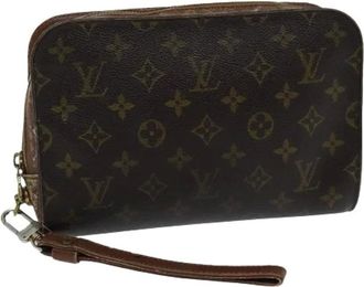Louis Vuitton Pre-owned Clutches, female, Brown, Size: ONE SIZE Pre-owned Monogram Canvas Clutch