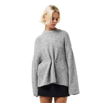 Edited Dames/Dames Noorie Oversized Trui Top (Lichtgrijs Melange)