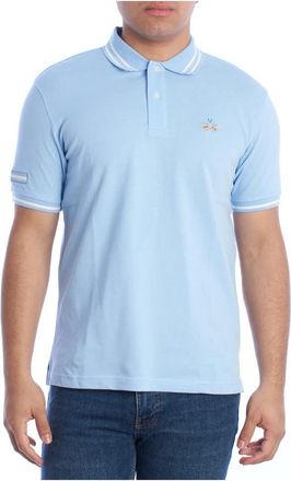 La Martina Regular Fit Polo met Korte Mouwen - Heren - Polos - Blauw - M - Katoen - Tops
