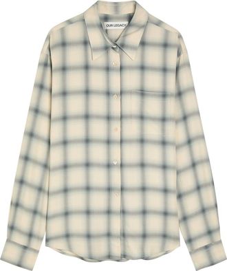 Our Legacy Forever Checked Woven Shirt - Blue - 38 (UK10 / S)