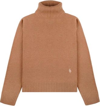 Sporty & Rich Maglione SRC a collo alto con logo - Marrone