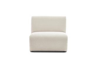 Castlery White Boucle Armless Sofa | Auburn by Castlery, Modular Lounge Experience, White