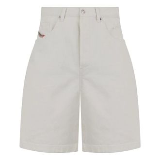 Diesel Denim Shorts, male, White, Size: W32 High-waisted Denim Shorts