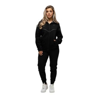 Nike Tech Fleece Windrunner Set - Dames - Trainingspakken - Zwart - S - Katoen - Fitness