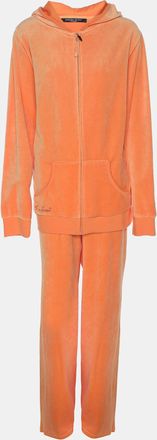424 Marina Sport By Marina Rinaldi Orange Jersey Hoodie And Joggers Set