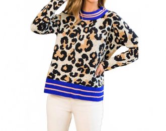 THML Clothing Leopard Print Sweater In Multi