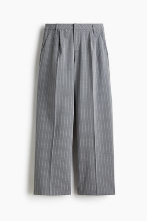 H&M Elegante Hose mit weitem Bein - Grau/Nadelstreifen