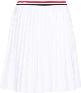 Thom Browne Rwb Stripe Pleated Miniskirt