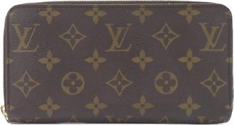 Louis Vuitton Marron Coated Canvas Long Wallet (Bi-Fold) (Pre-Owned)