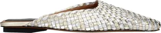 Stella McCartney Gray Leather Womens Slippers