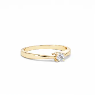 The Diamond Store Naomi Lab Diamond Engagement Ring 0.15ct H/Si in 18K Gold Vermeil