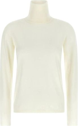 Max Mara Truien & Vesten, Dames, Wit, XS, Wol, Saluto Turtleneck Sweater