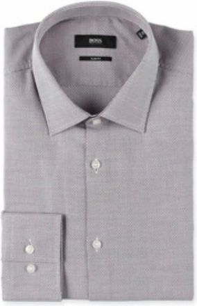 HUGO BOSS Heren, Overhemden, Grijs, Maat: 8XL Katoen