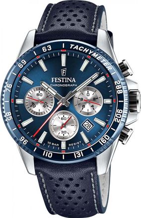 Festina F20561-2 Mens Timeless Chronograph Watch - Silver - One Size