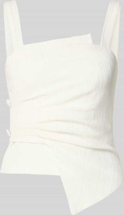 Little Mistress Tr&auml;gertop aus Viskose-Mix in Wickel-Optik in Weiss, Gr&ouml;&szlig;e 44