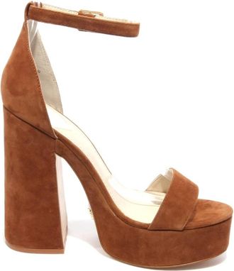 Windsor Smith Tan Su&egrave;de Sandaal met Hak - Dames - Sandalen met hakken - Bruin - 40 EU - Su&egrave;de - Schoenen