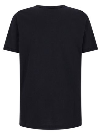 Dolce & Gabbana Logo-Embroidered Circular Patch T-Shirt - Black