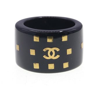 Chanel Black Plastic Band Ring (Pre-Owned)